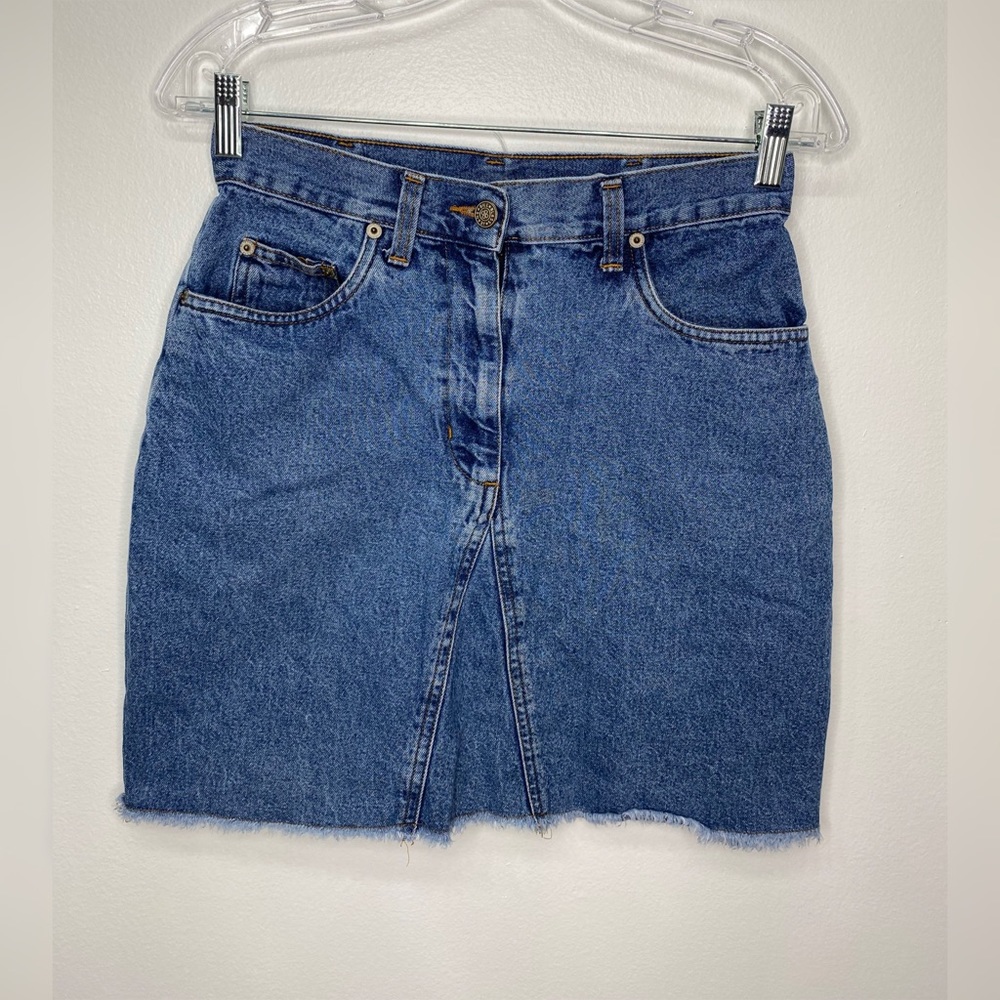 Vintage Billblass petite jean mini skirt Sz 4